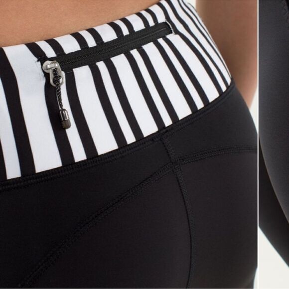 Lululemon Polka Dot/Stripe Run Crops 6 - Picture 4 of 14